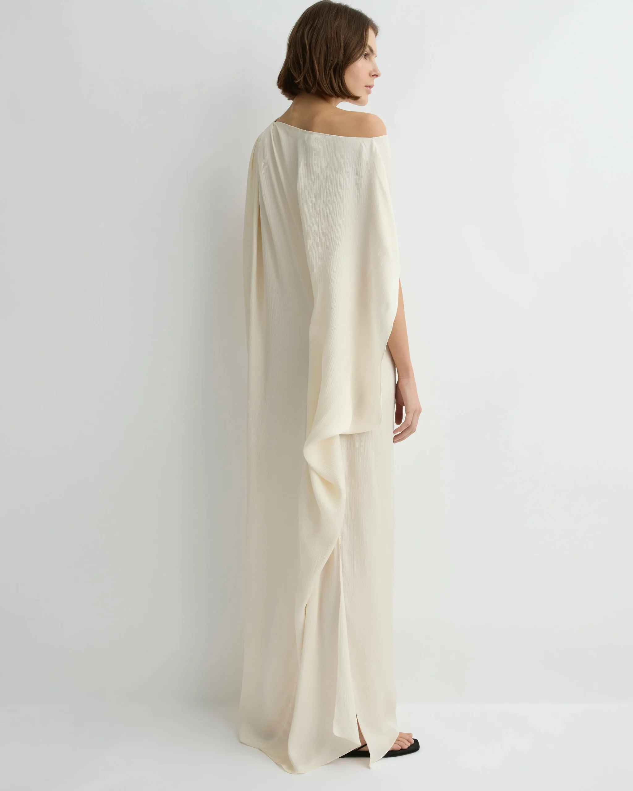 Ardea Asymmetric Maxi Dress - Pearl