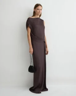Ardea Draped Dress - Mocha