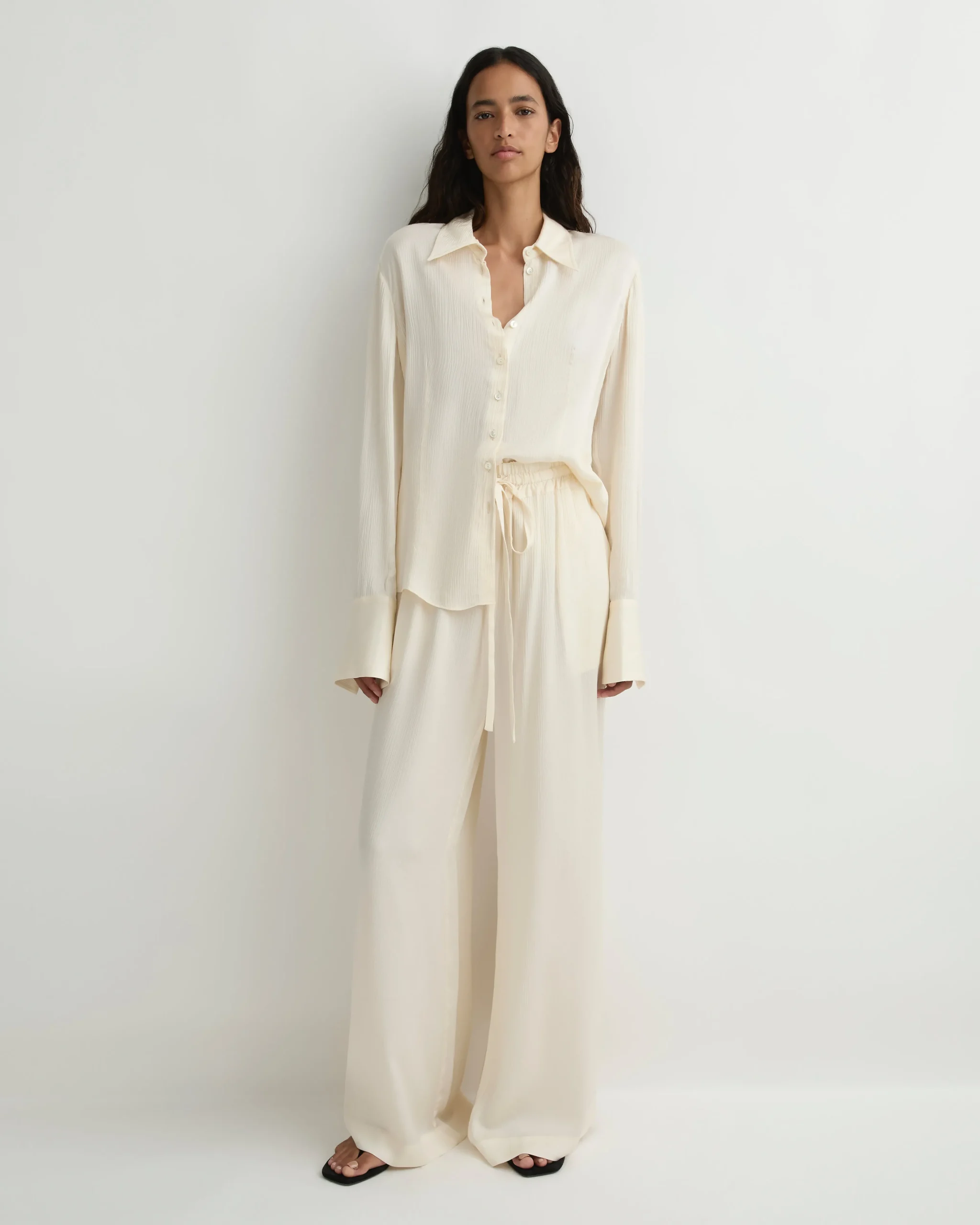 Ardea Fitted Blouse - Pearl