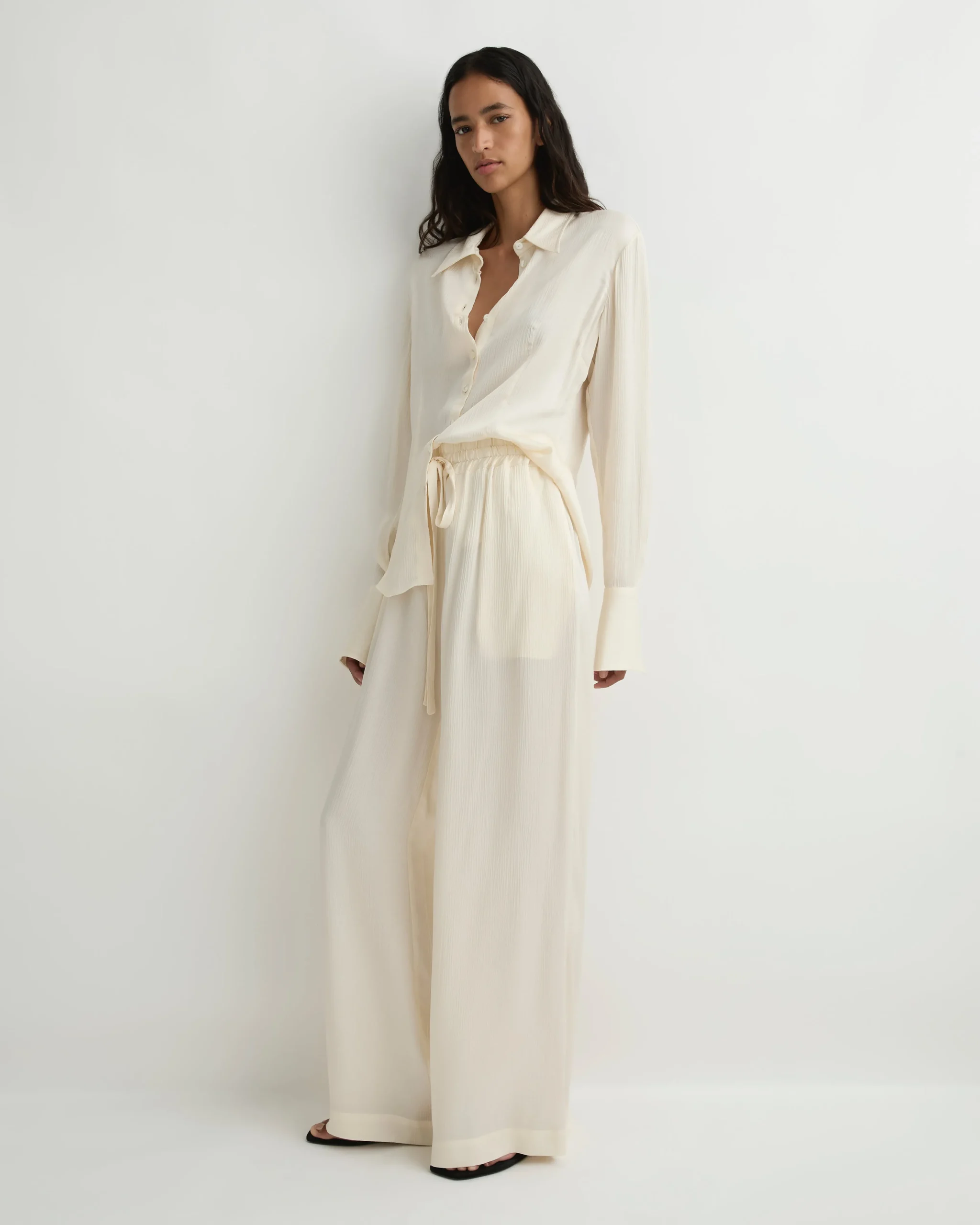Ardea Fitted Blouse - Pearl