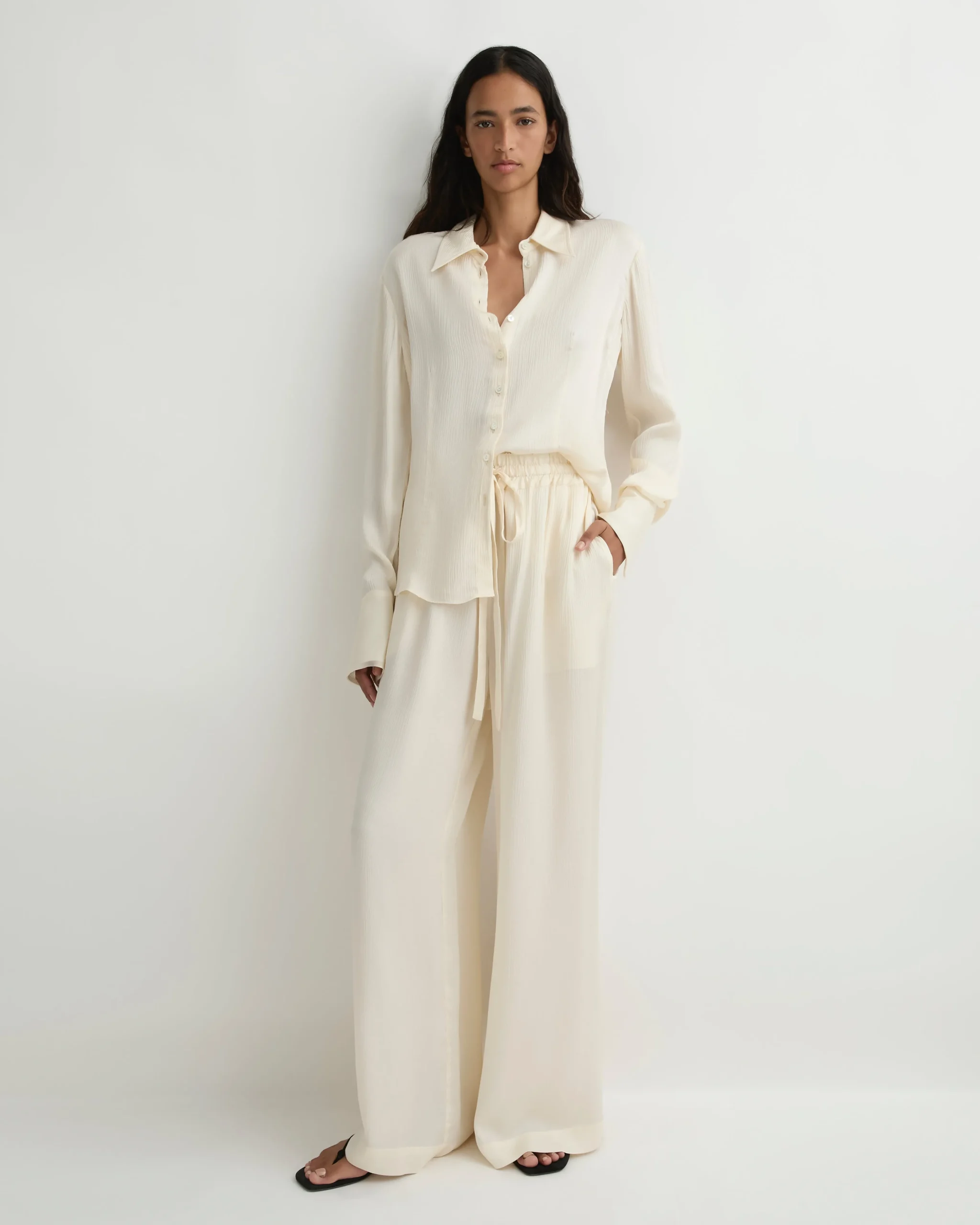 Ardea Fitted Blouse - Pearl