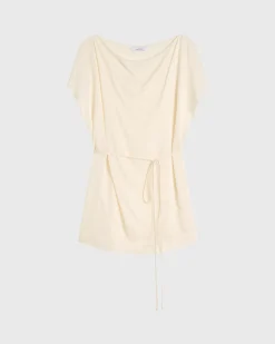 Ardea Split Shoulder Top - Pearl