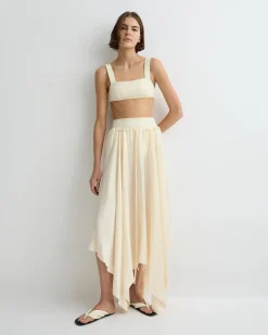 Ardea Square Long Skirt - Pearl