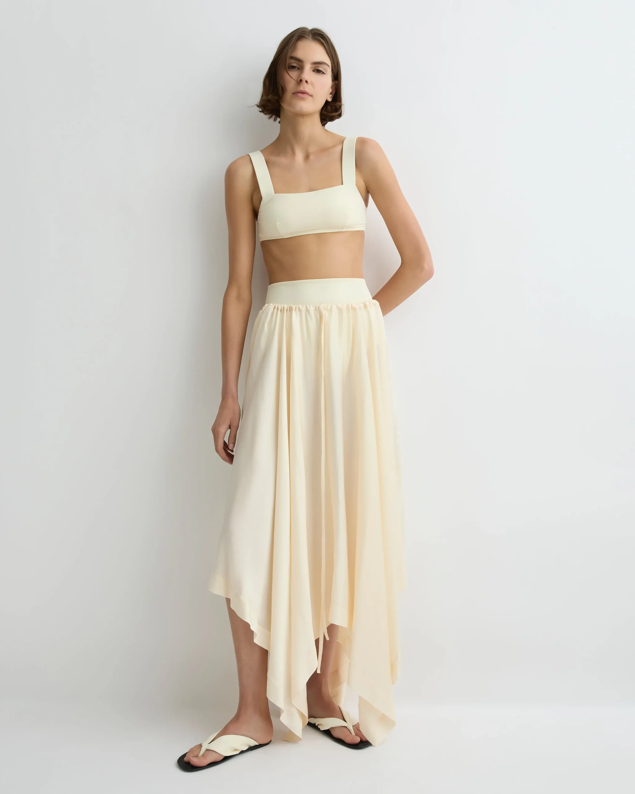 Ardea Square Long Skirt - Pearl