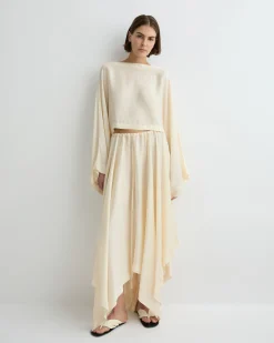 Ardea Square Long Skirt - Pearl