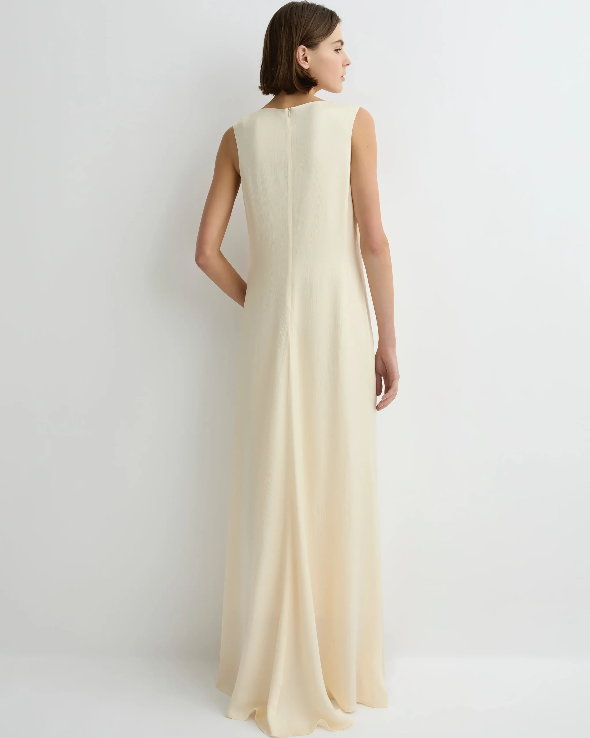 Ardea Twist Shoulder Maxi Dress - Pearl