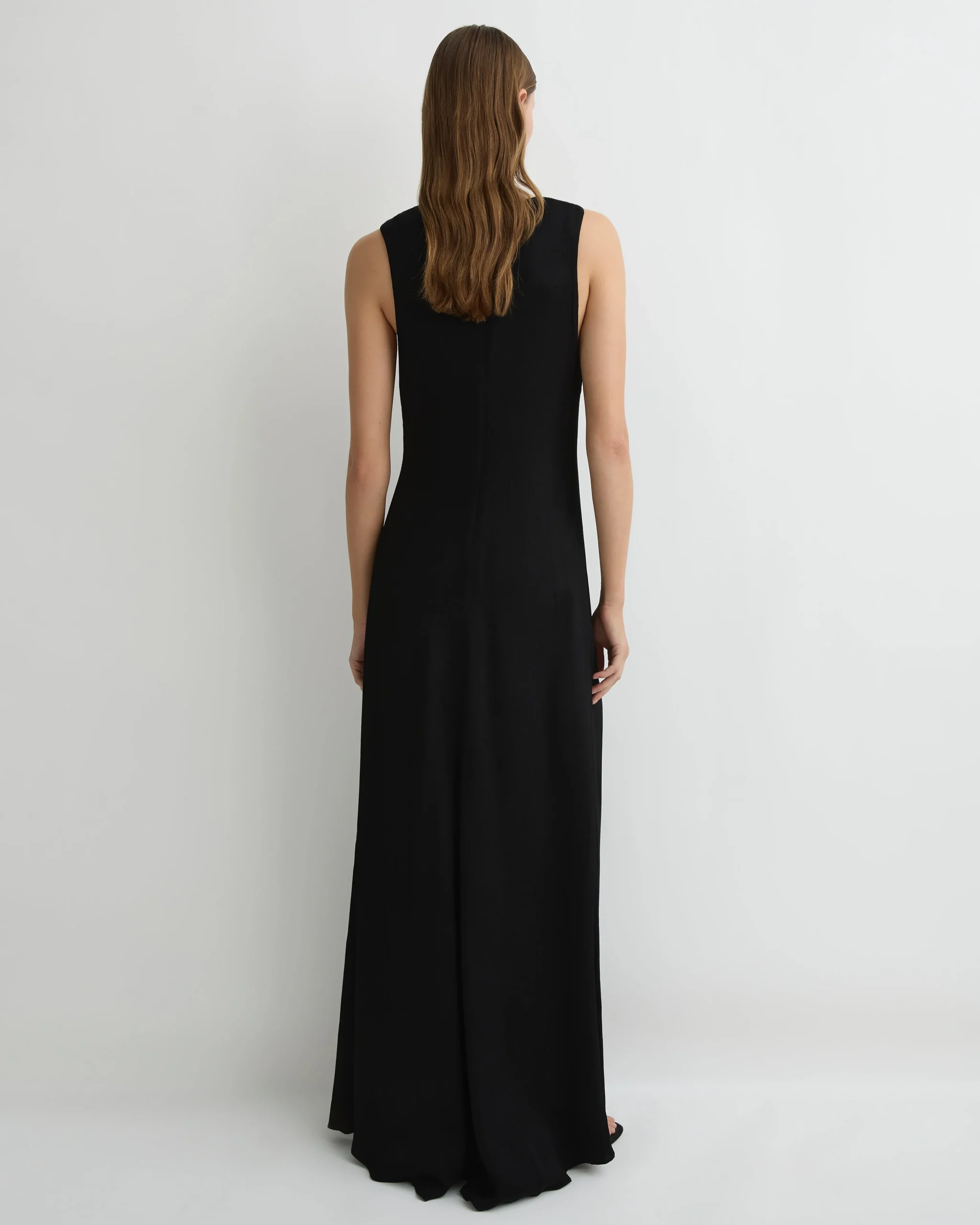Ardea Twist Shoulder Maxi Dress - Black