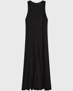 Ardea Twist Shoulder Maxi Dress - Black