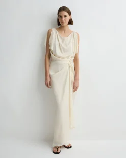 Ardea Wrap Dress - Pearl