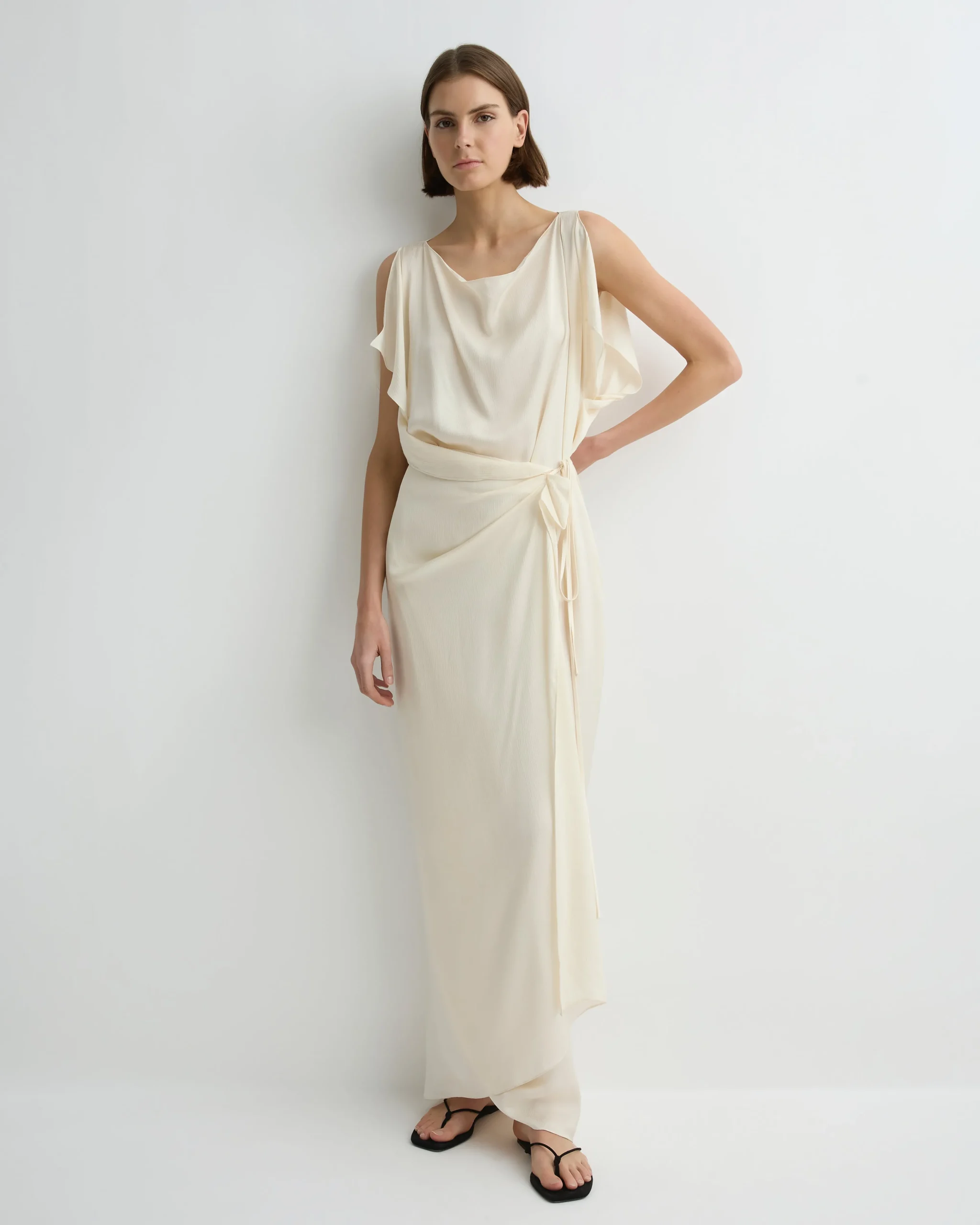Ardea Wrap Dress - Pearl
