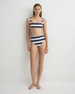 Aria Bikini Top - Navy Stripe (Embodee™)