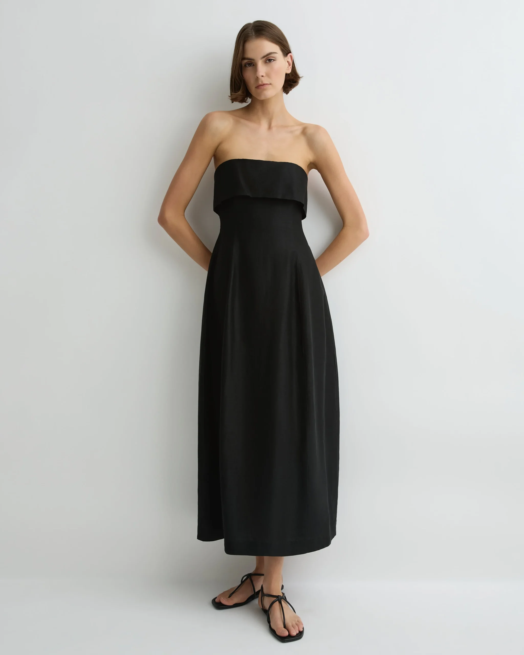 Bormio Bandeau Maxi Dress - Black