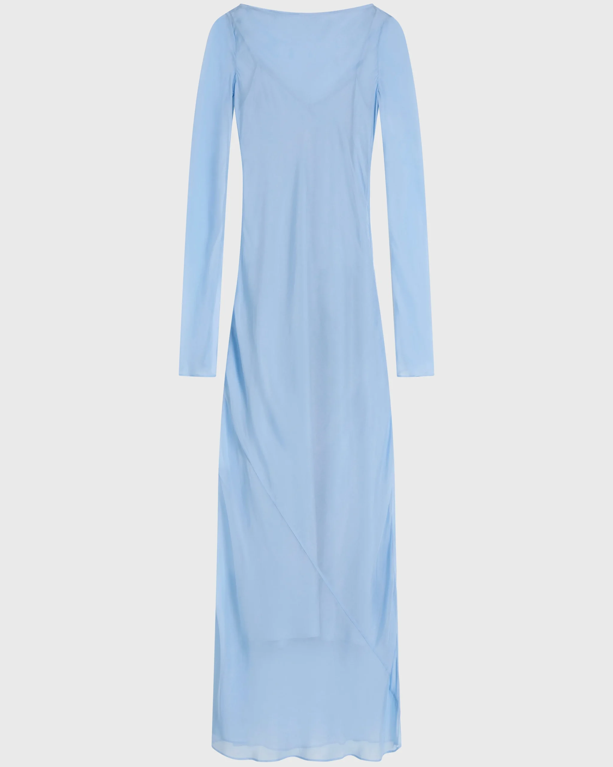 Capri Silk Bias Long Dress - Sky