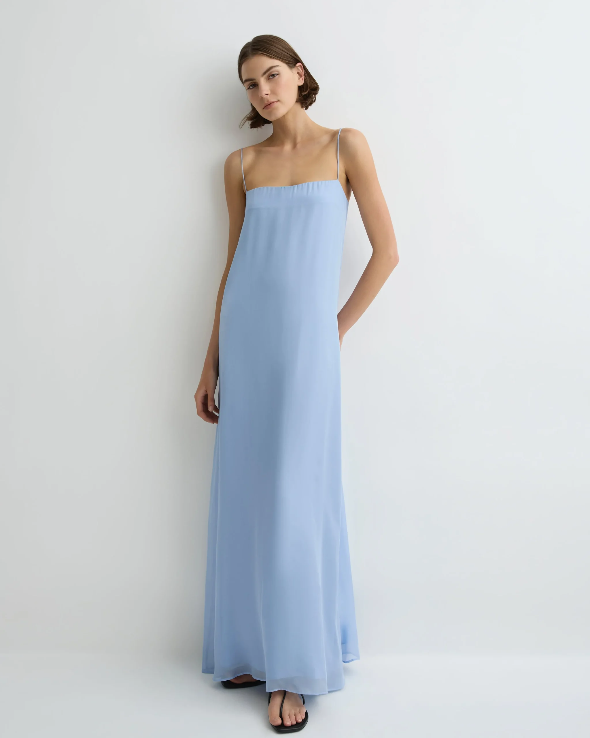 Capri Silk Cami Dress - Sky