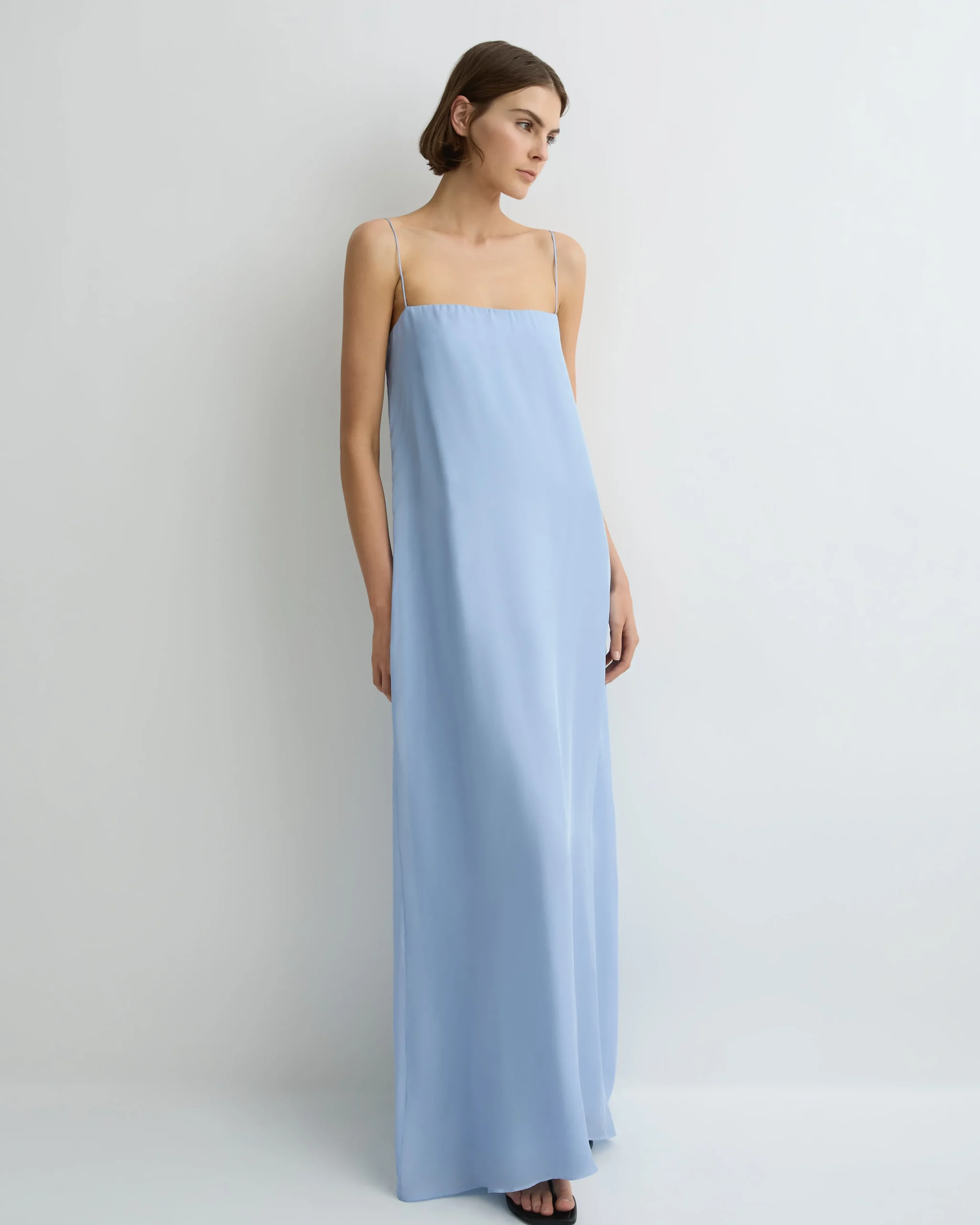 Capri Silk Cami Dress - Sky