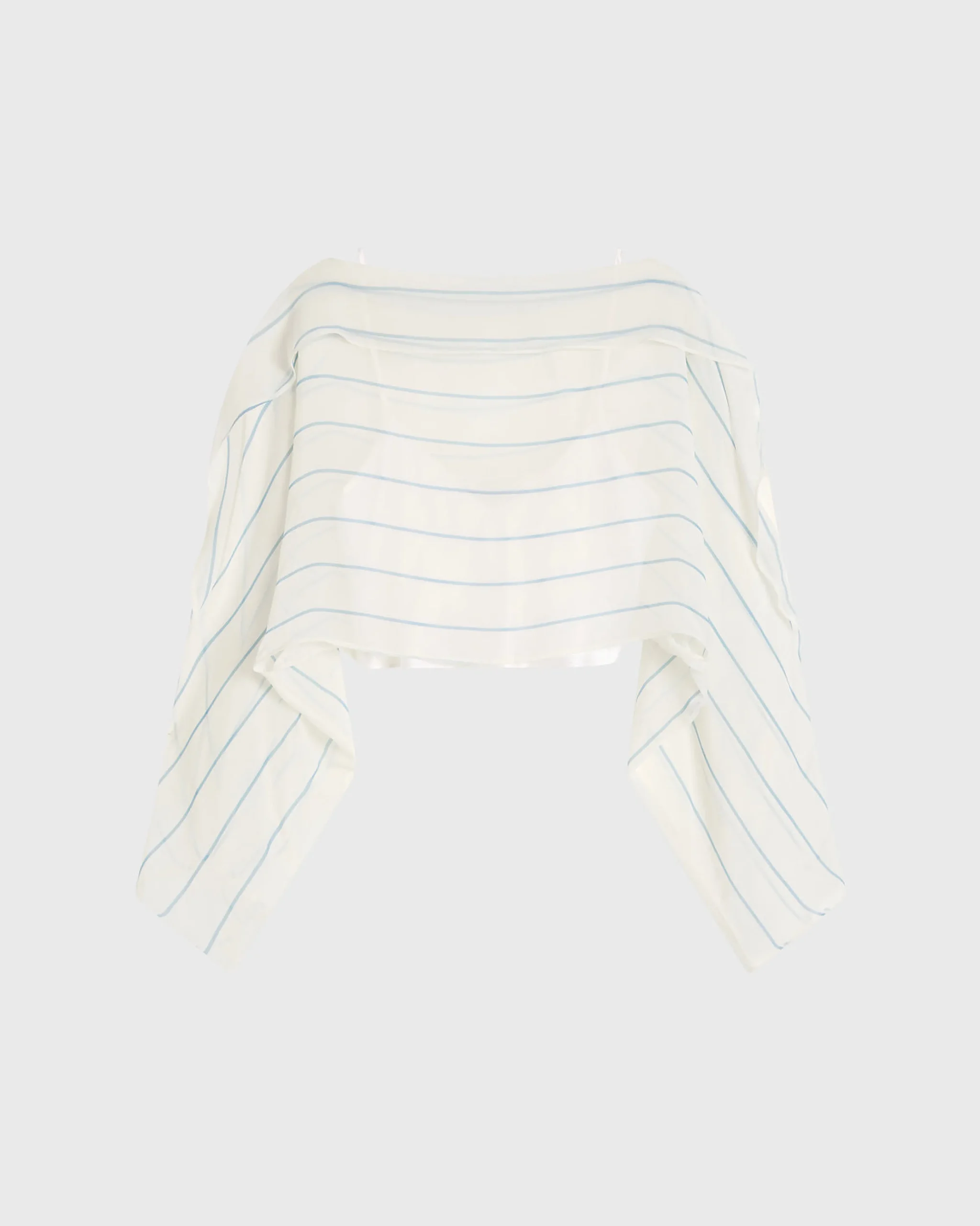 Capri Silk Kimono Top - Smoke Stripe