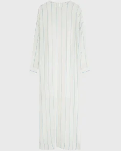Capri Silk Tunic Dress - Smoke Stripe