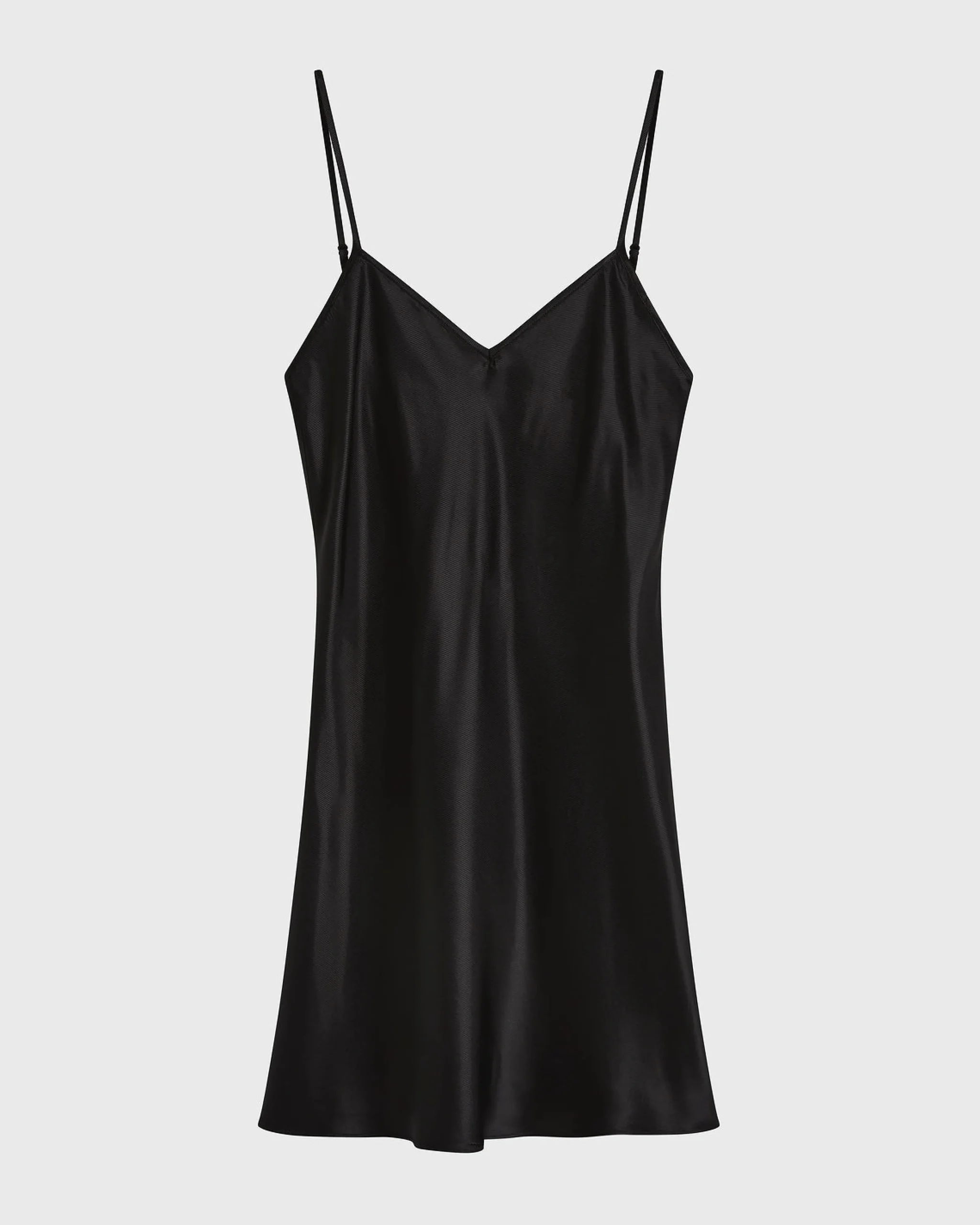 Como Short Bias Slip Dress - Black