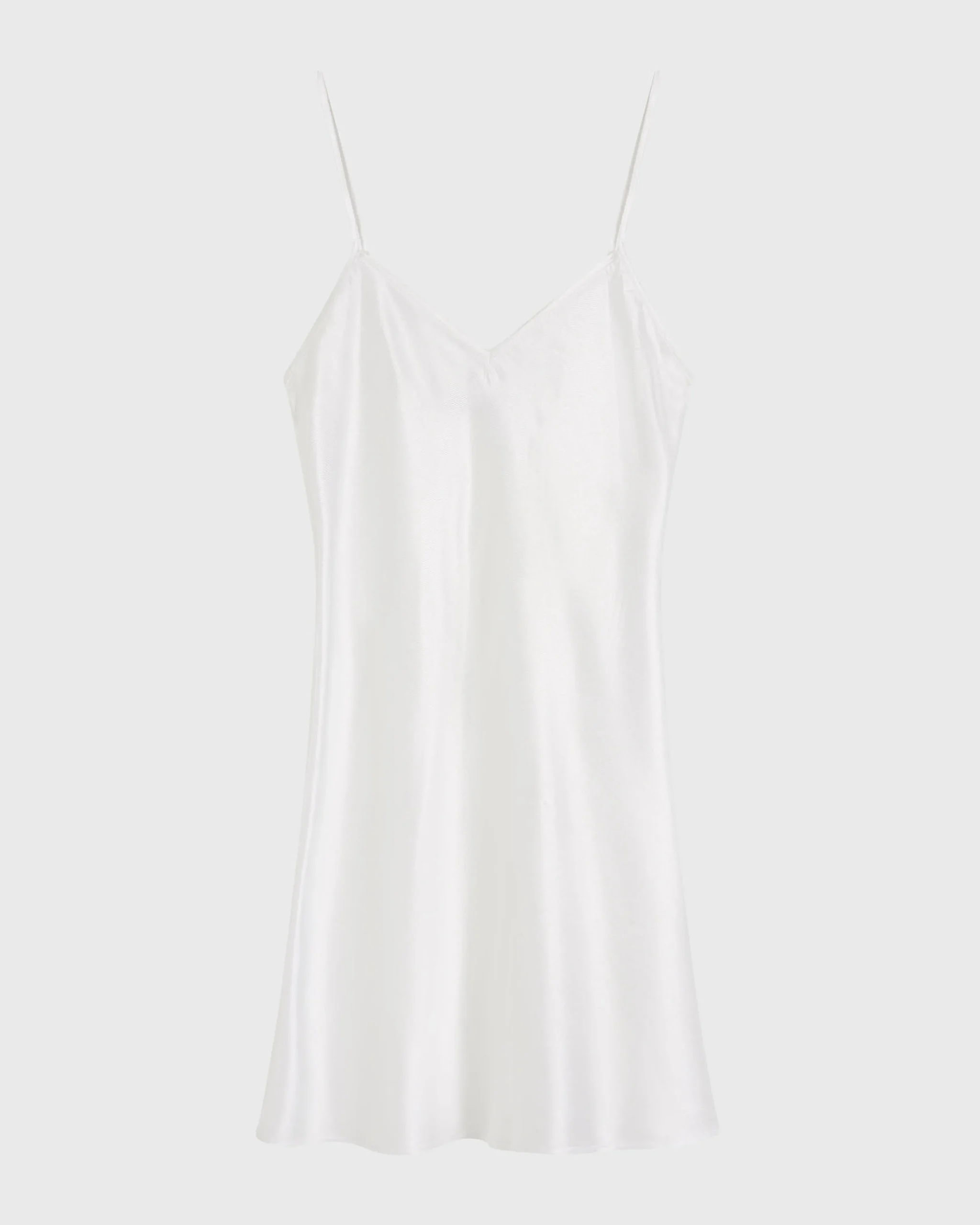 Como Short Bias Slip Dress - White