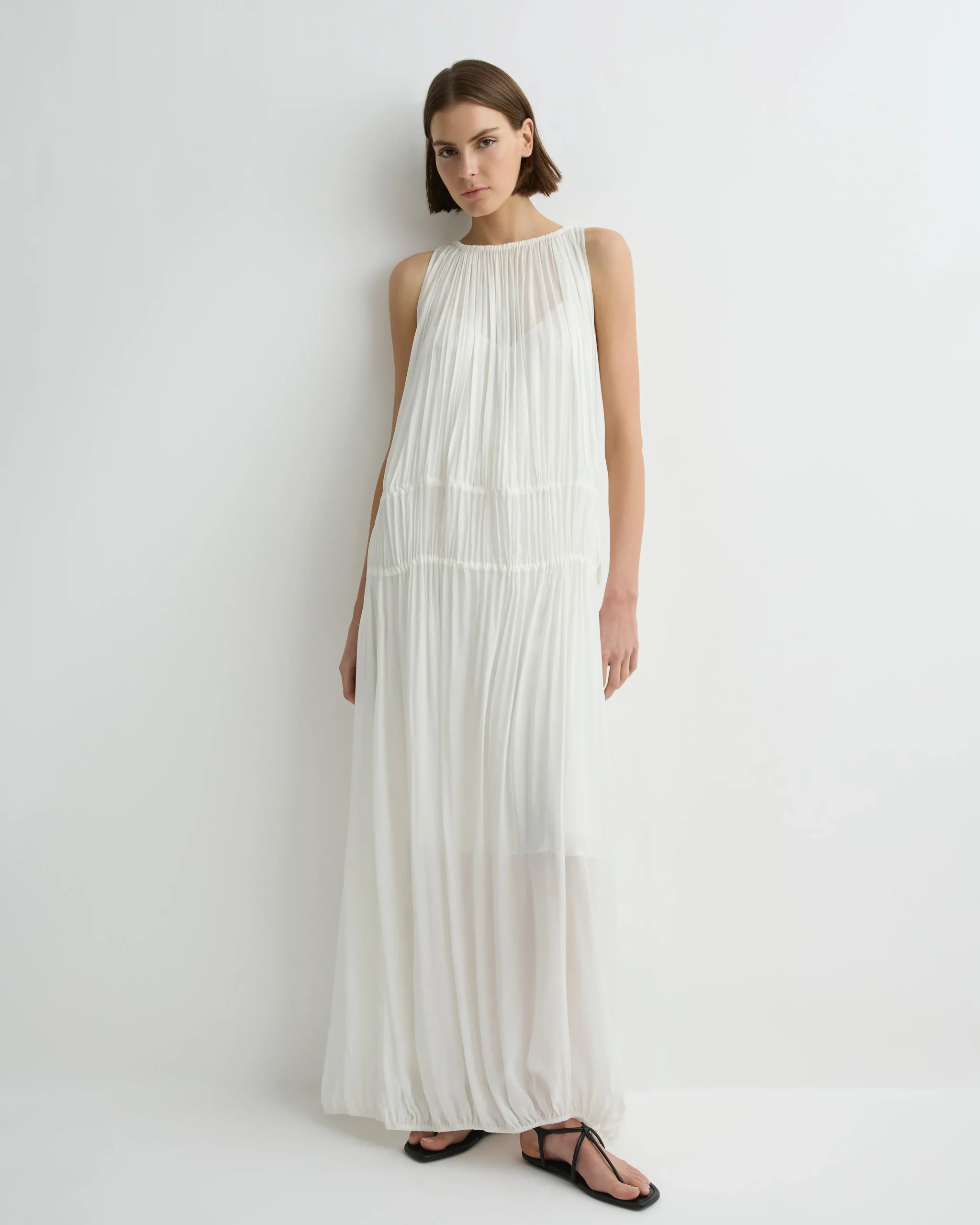 Cremona Balloon Dress - White