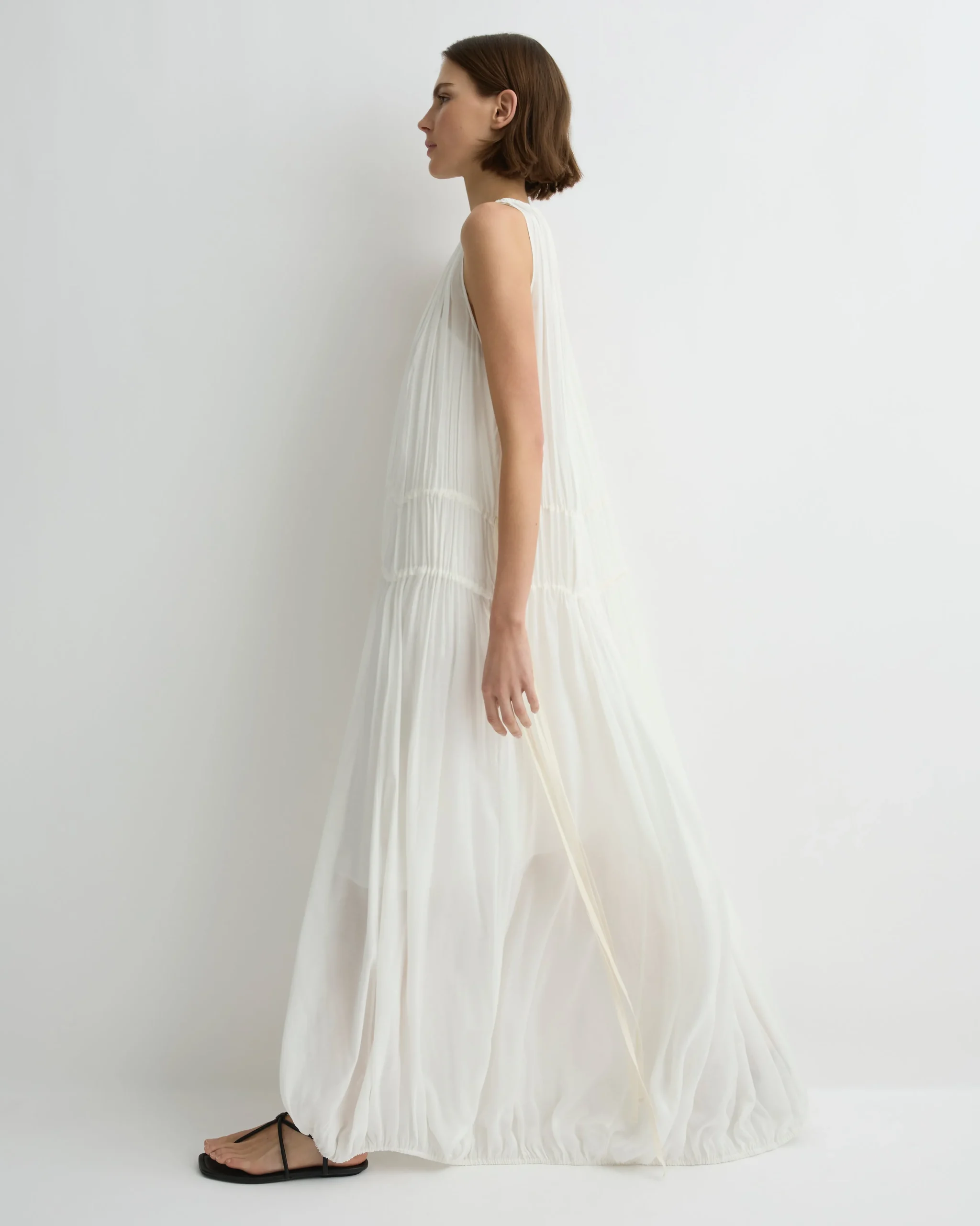 Cremona Balloon Dress - White