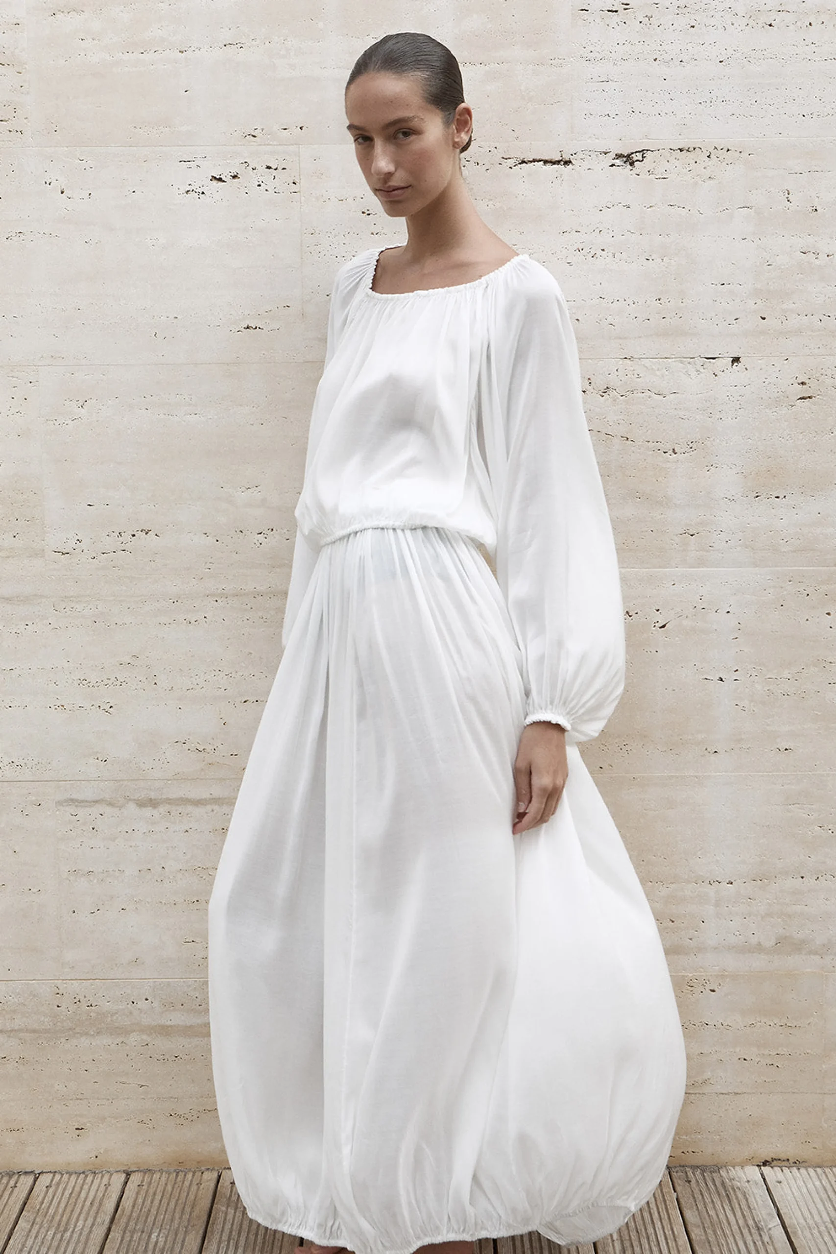 Cremona Balloon Skirt - White