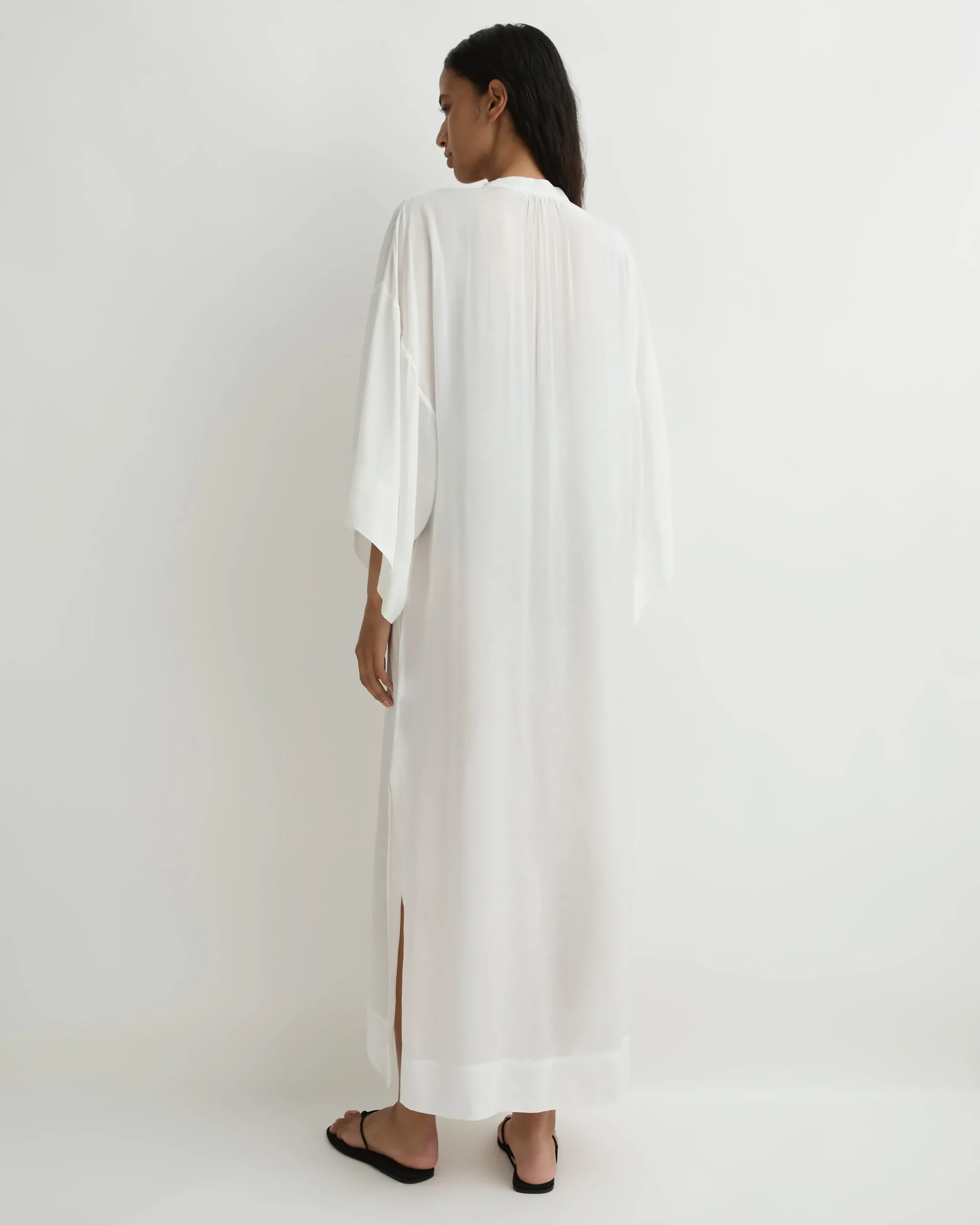 Cremona Kimono Sleeve Coverup - White