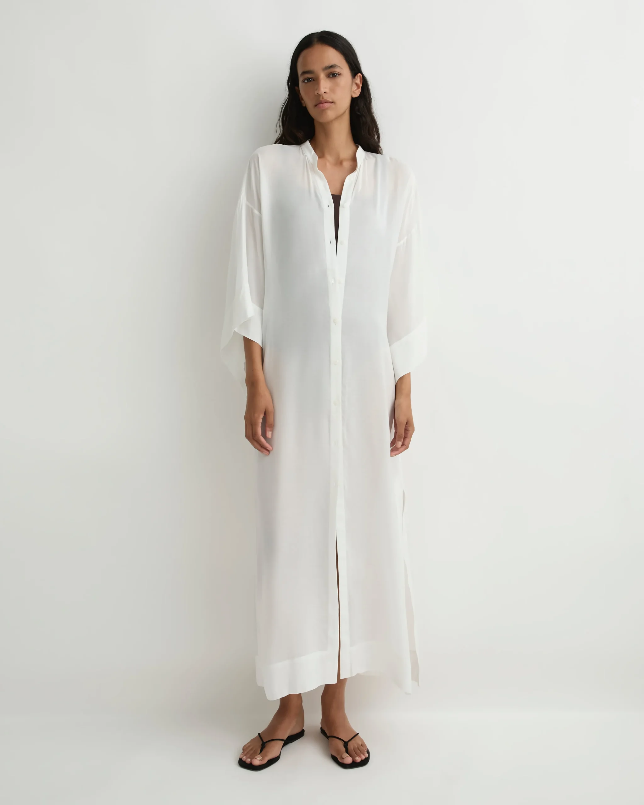 Cremona Kimono Sleeve Coverup - White
