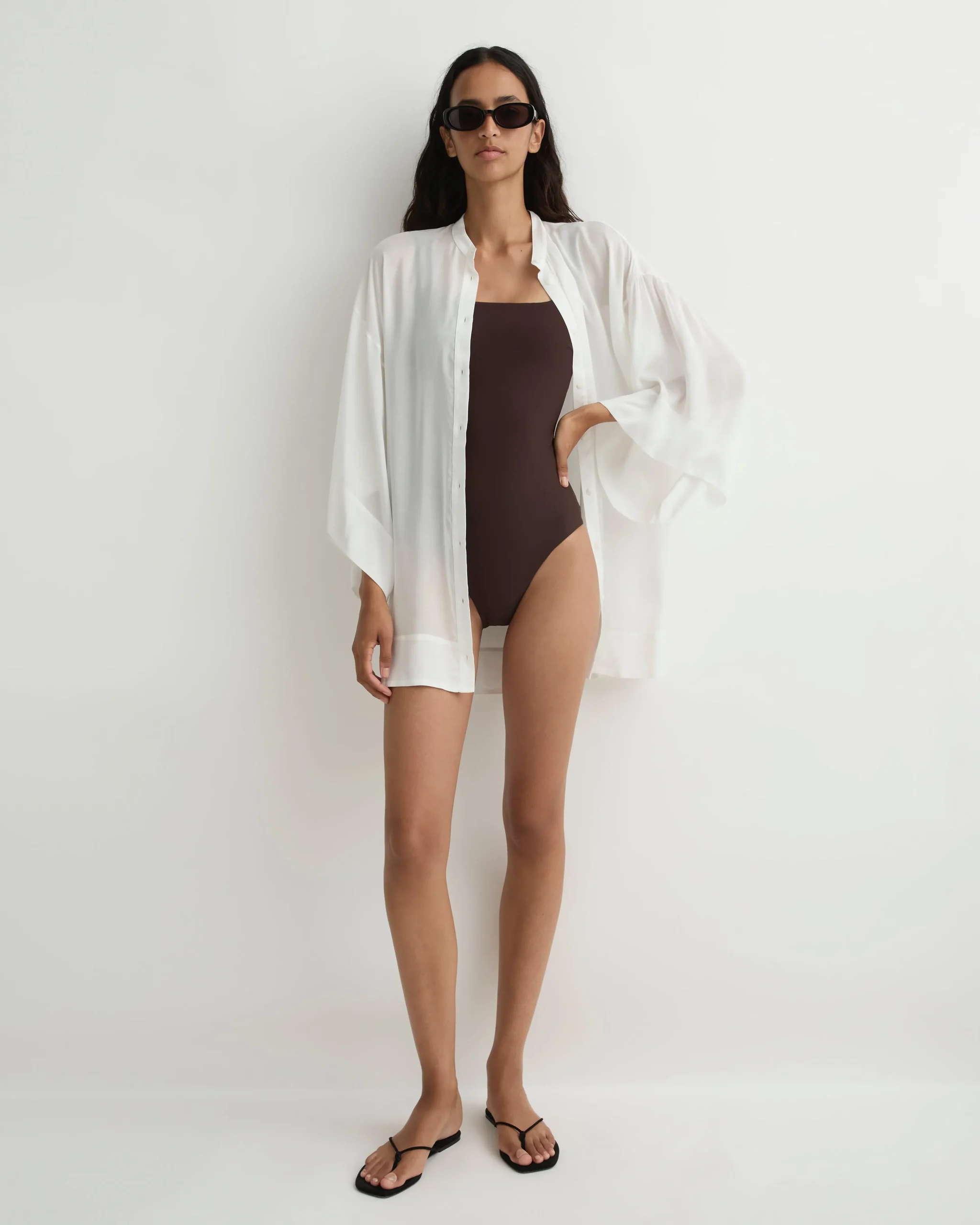 Cremona Mini Kimono Coverup - White