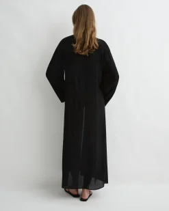 Cremona Tie-Front Maxi Coverup - Black