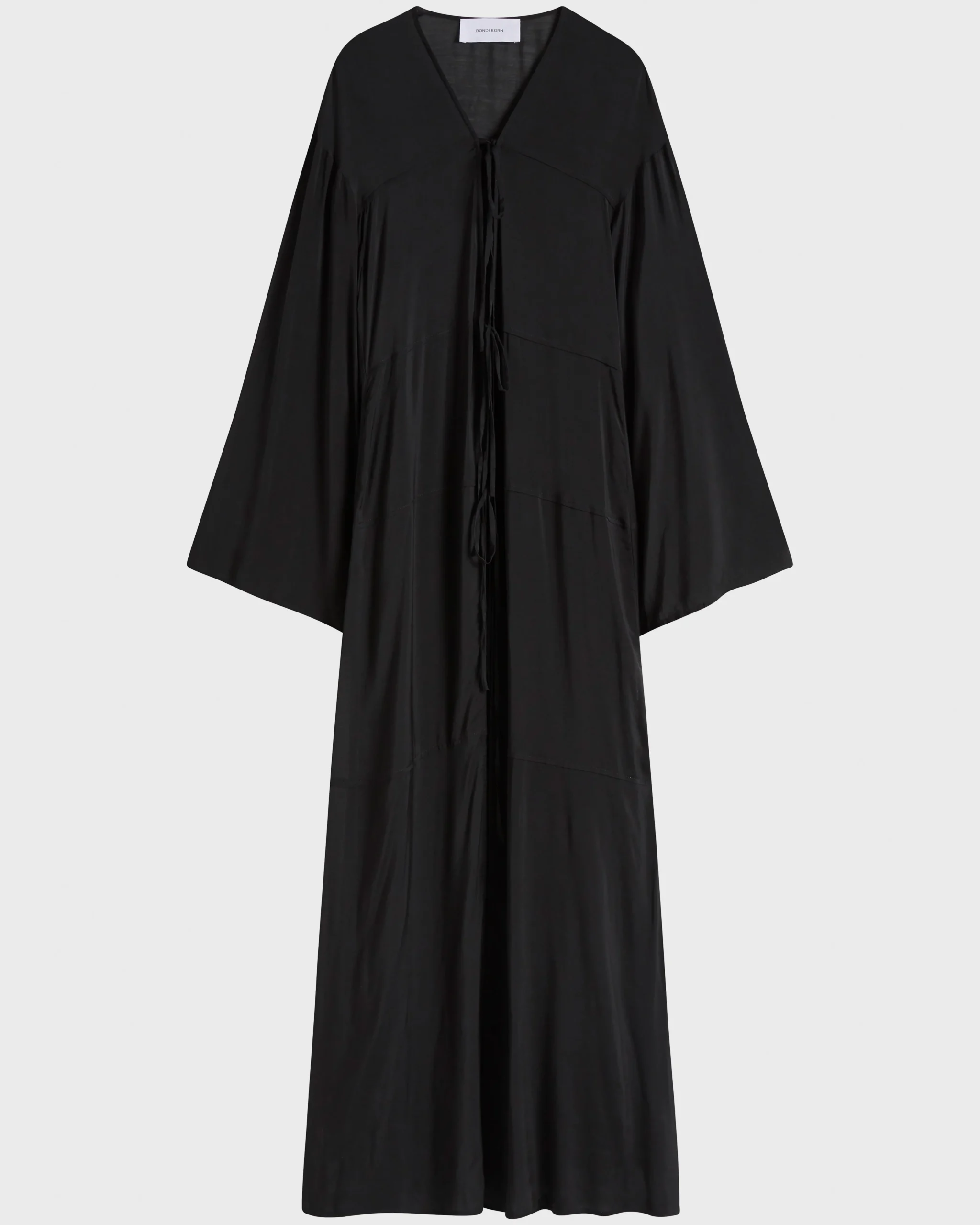 Cremona Tie-Front Maxi Coverup - Black