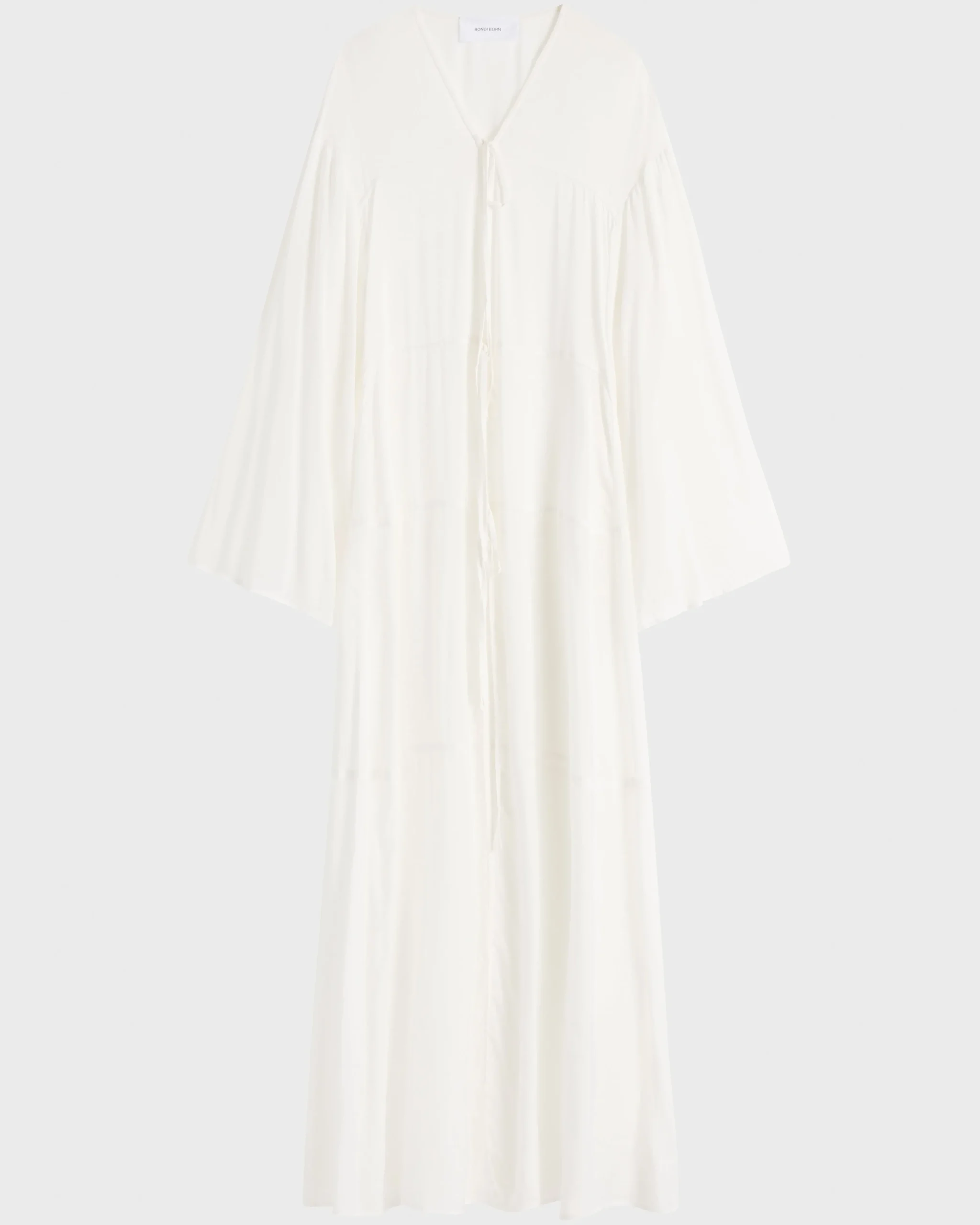 Cremona Tie-Front Maxi Coverup - White