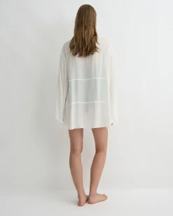 Cremona Tie-Front Mini Coverup - White
