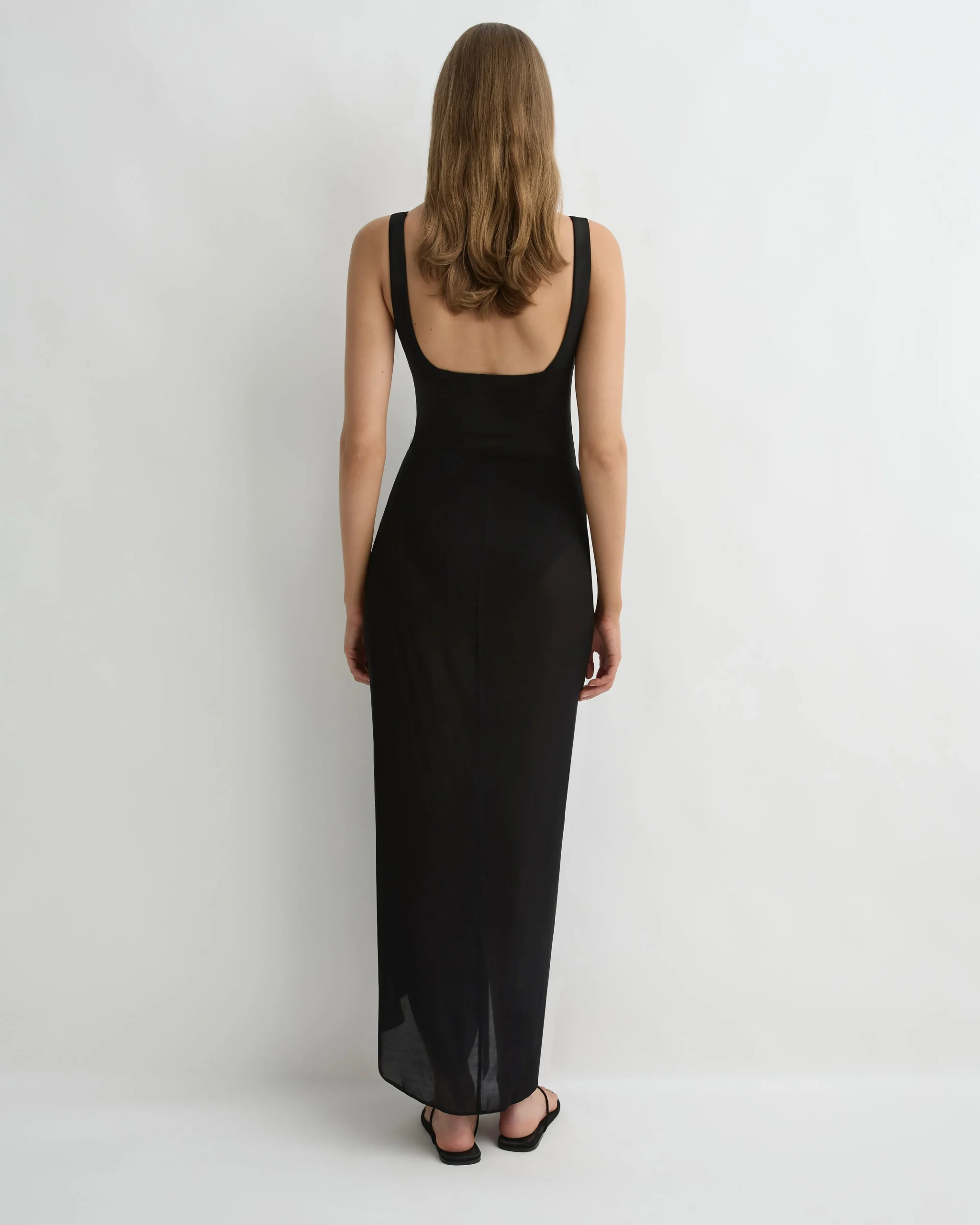 Cremona Tie-Front Sarong - Black