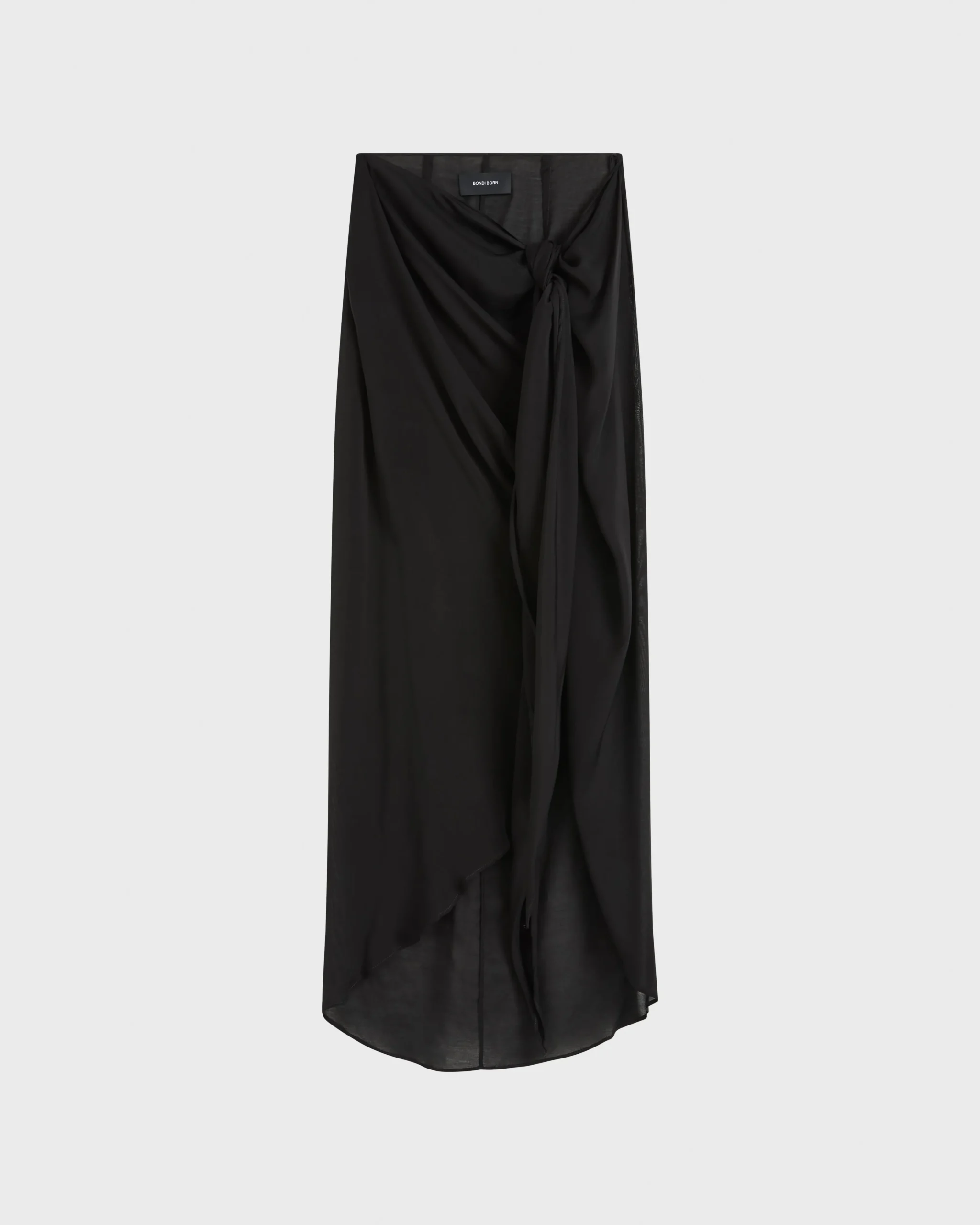 Cremona Tie-Front Sarong - Black