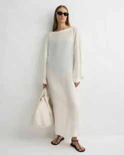 Cremona Tie-Side Maxi Coverup - White