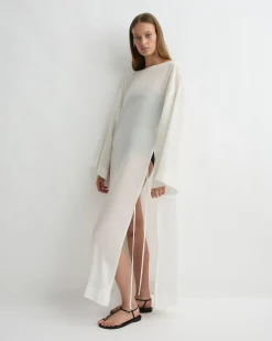 Cremona Tie-Side Maxi Coverup - White