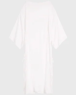 Cremona Tie-Side Maxi Coverup - White