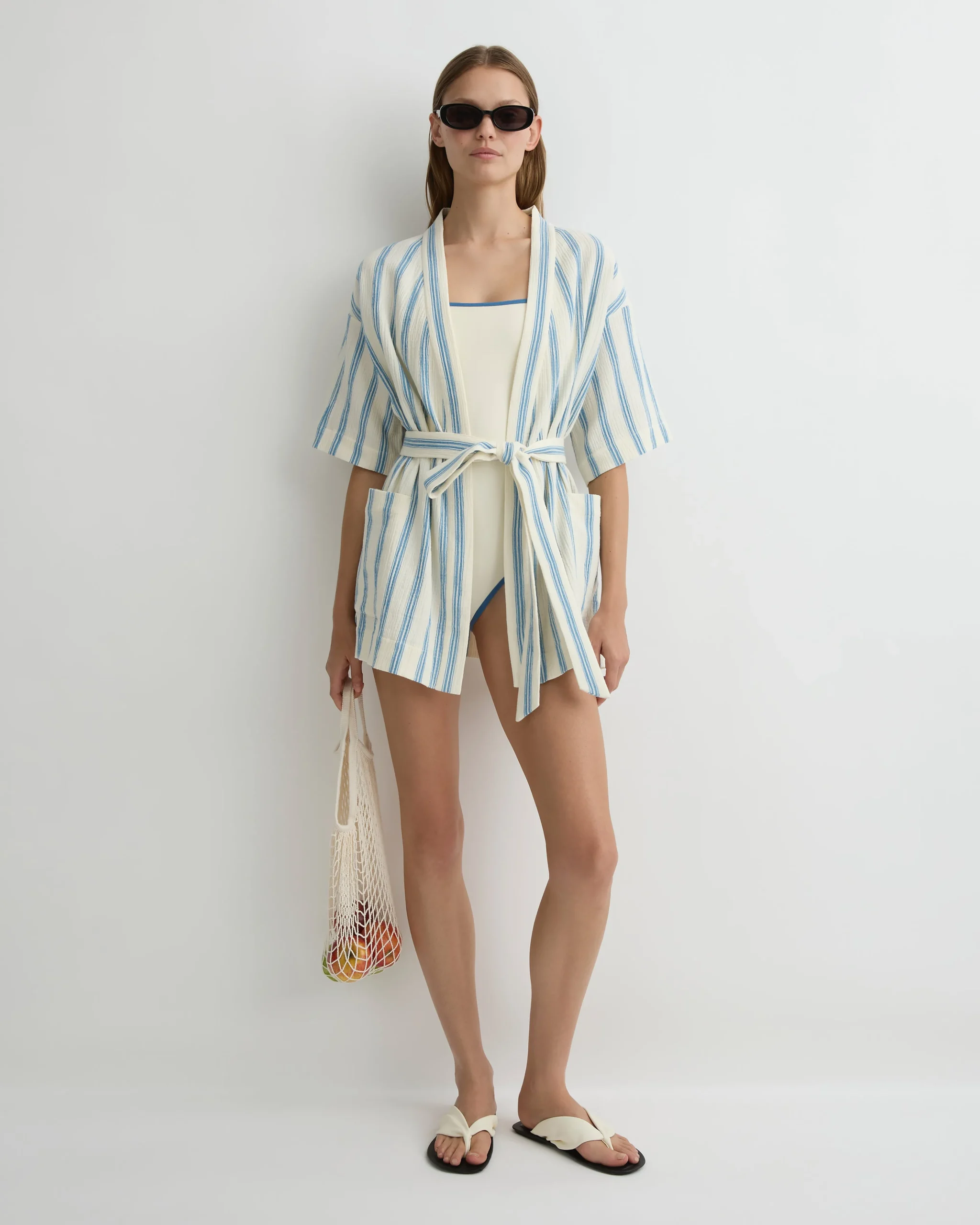 Finn Wrap Tunic - Dusk Stripe