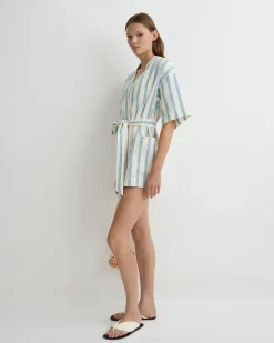 Finn Wrap Tunic - Dusk Stripe