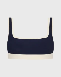 Hayden Bikini Top - Navy & Pearl (Sculpteur®)