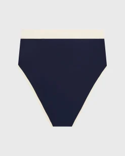 Jayde Bikini Bottom - Navy & Pearl (Sculpteur®)