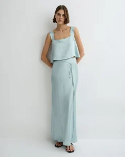 Kobe Bias Maxi Skirt - Mist