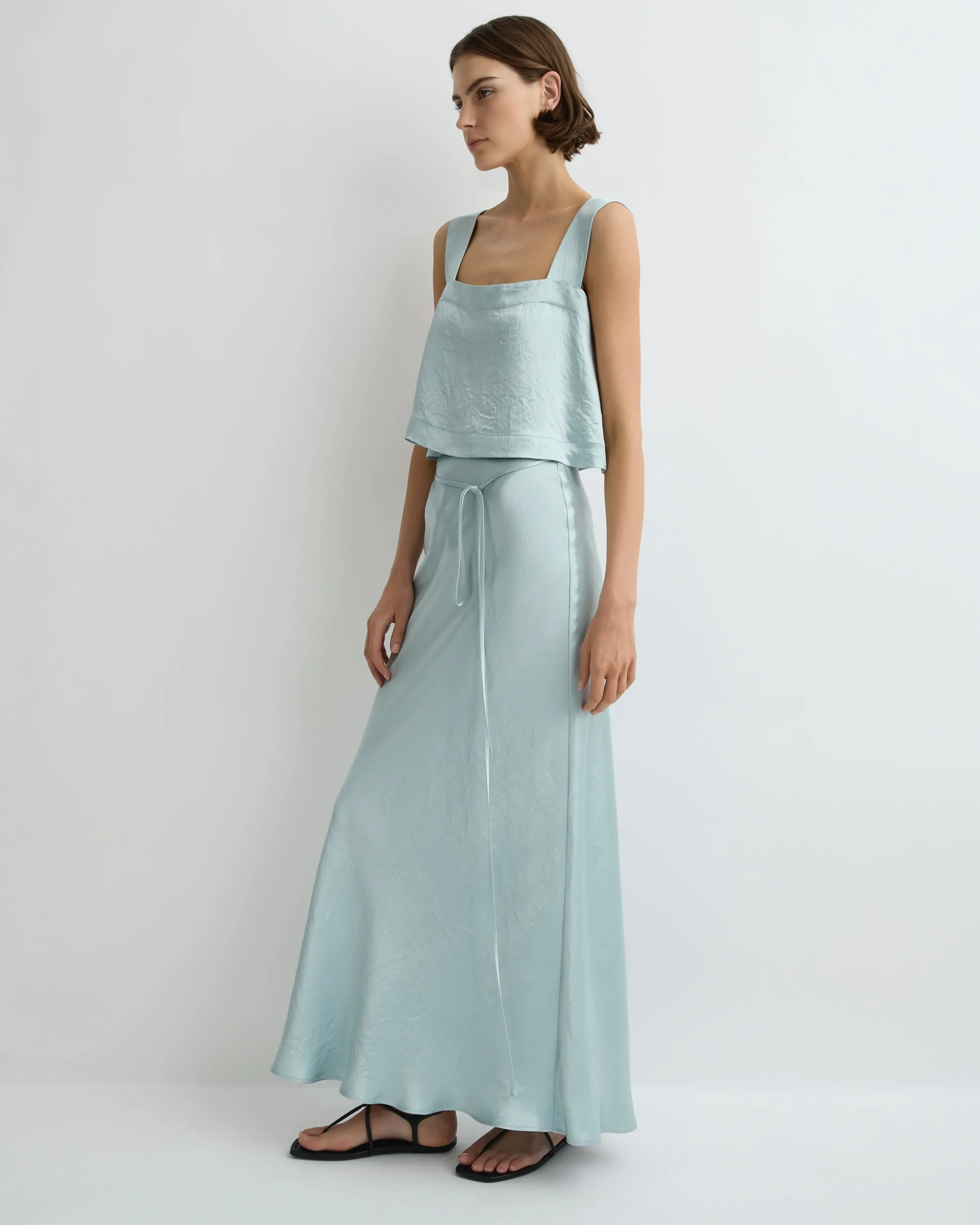 Kobe Bias Maxi Skirt - Mist