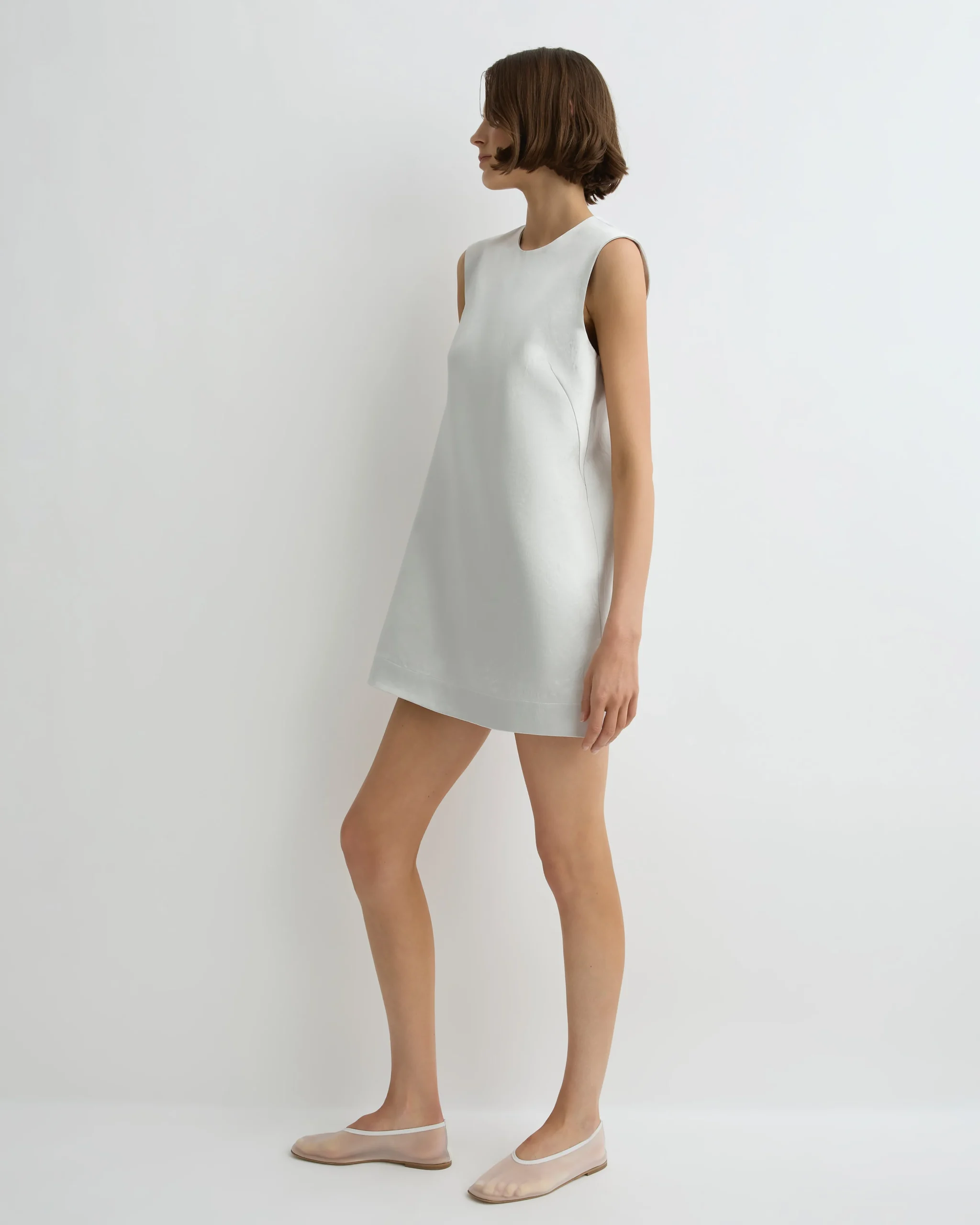 Kobe Mini Shift Dress - Platinum