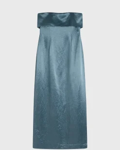 Kobe Strapless Maxi Dress - Steel Blue