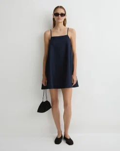 Leiden Flared Mini Dress - Navy