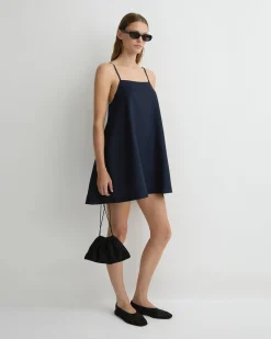 Leiden Flared Mini Dress - Navy