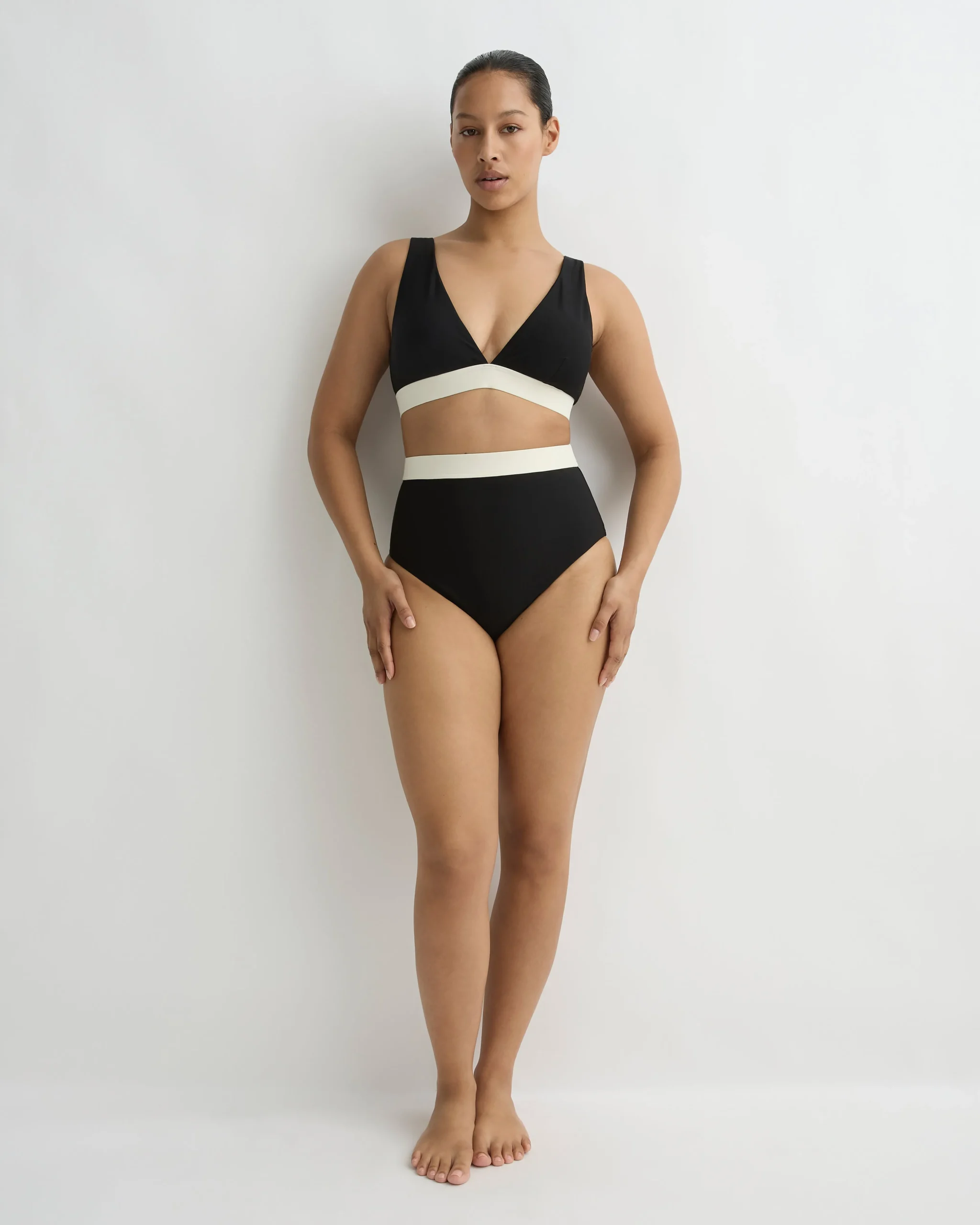 Lina Bikini Bottom - Black & Pearl (Sculpteur®)