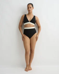 Lya Bikini Top - Black & Pearl (Sculpteur®)